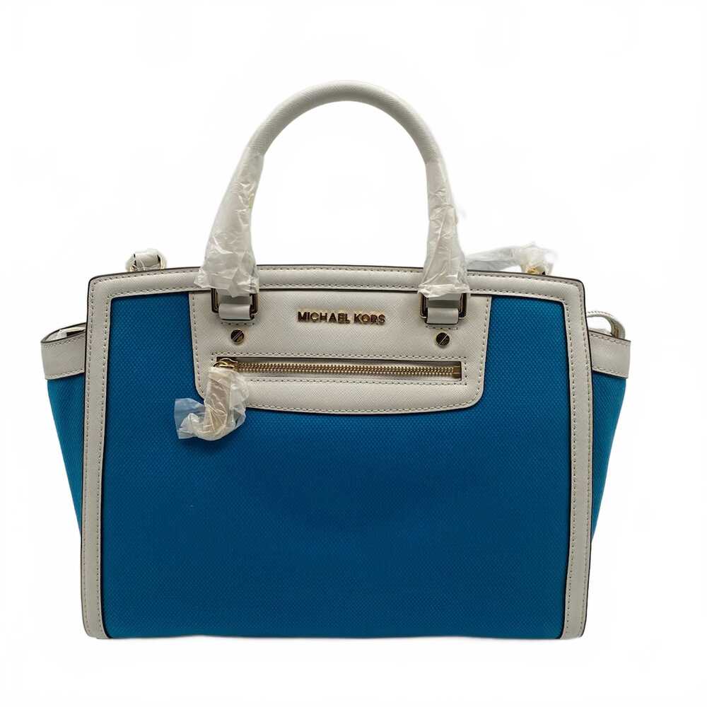 KORS Michael Kors White/Blue Selma Purse | OS Regular